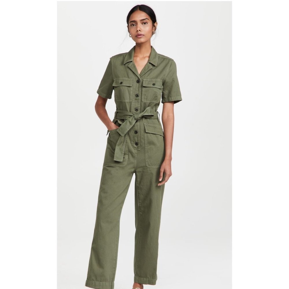 Madewell Dried Clover Tie Waist Jump Suit —,PS